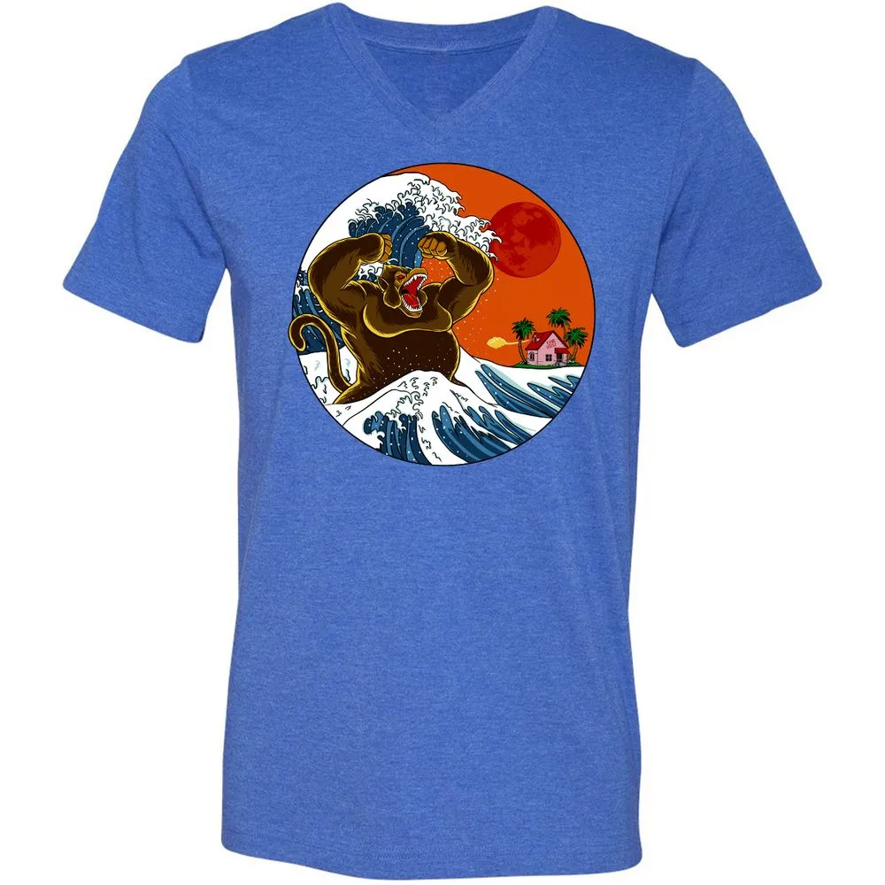 Unisex V-Neck T-Shirt - S7944W6C - Heather True Royal - 14