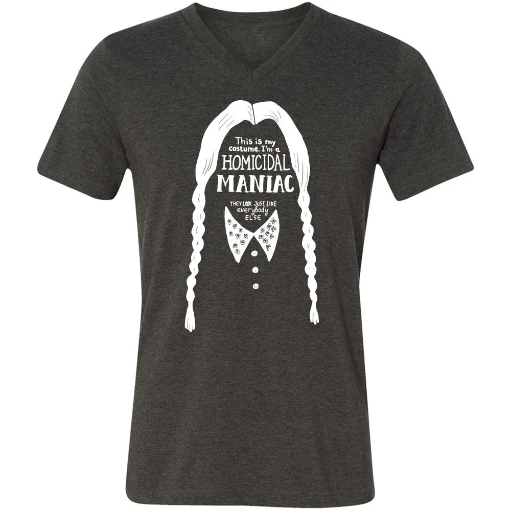 Unisex V-Neck T-Shirt - TSAJ5DW8 - Dark Grey Heather - 8
