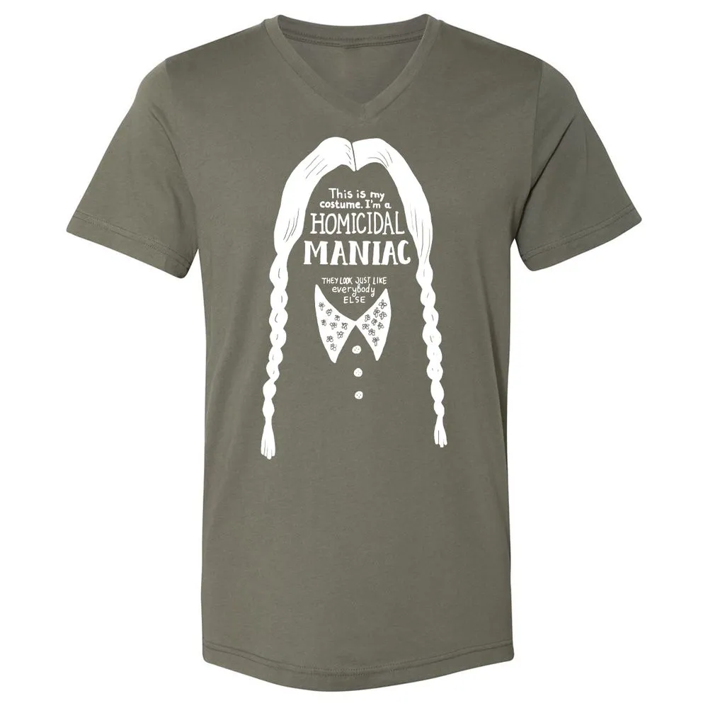 Unisex V-Neck T-Shirt - TSAJ5DW8 - Military Green - 10