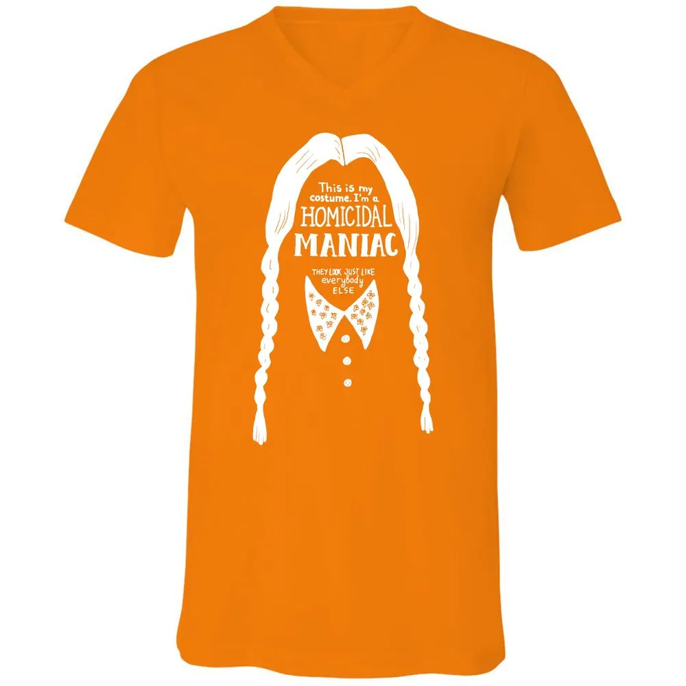 Unisex V-Neck T-Shirt - TSAJ5DW8 - Orange - 11