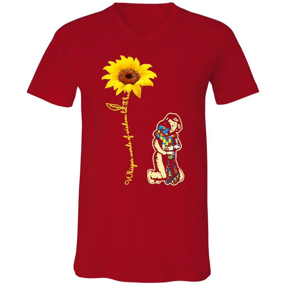 Unisex V-Neck T-Shirt - 4SWCKU3W - Red - 3