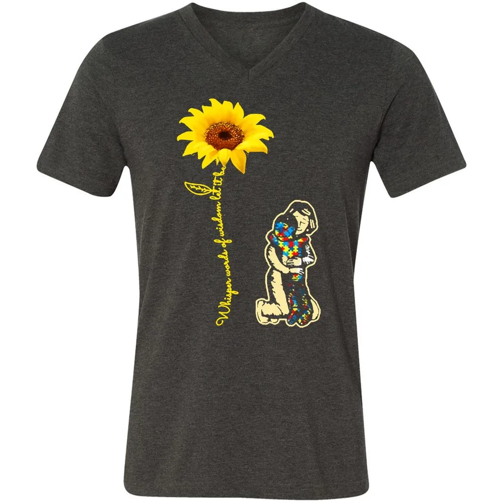 Unisex V-Neck T-Shirt - 4SWCKU3W - Dark Grey Heather - 8