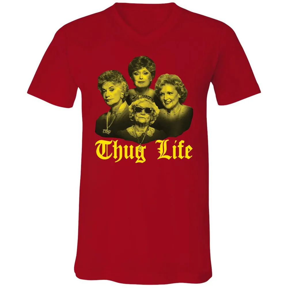 Unisex V-Neck T-Shirt - C59D8Y44 - Red - 3