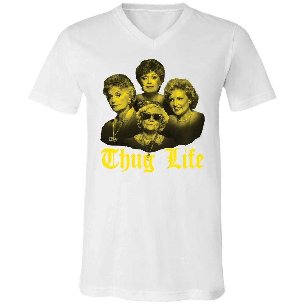 Unisex V-Neck T-Shirt - C59D8Y44 - White - 5
