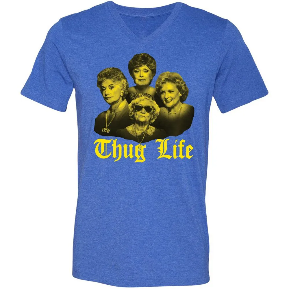 Unisex V-Neck T-Shirt - C59D8Y44 - Heather True Royal - 14