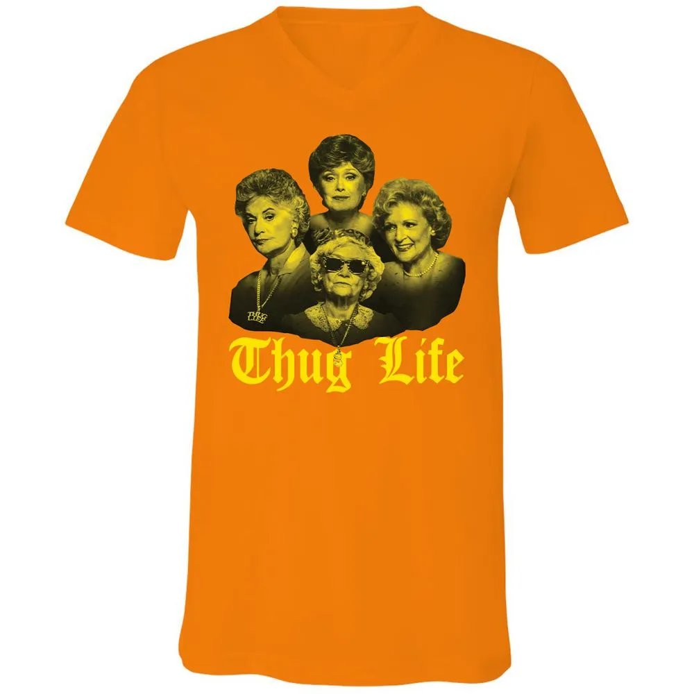 Unisex V-Neck T-Shirt - C59D8Y44 - Orange - 11