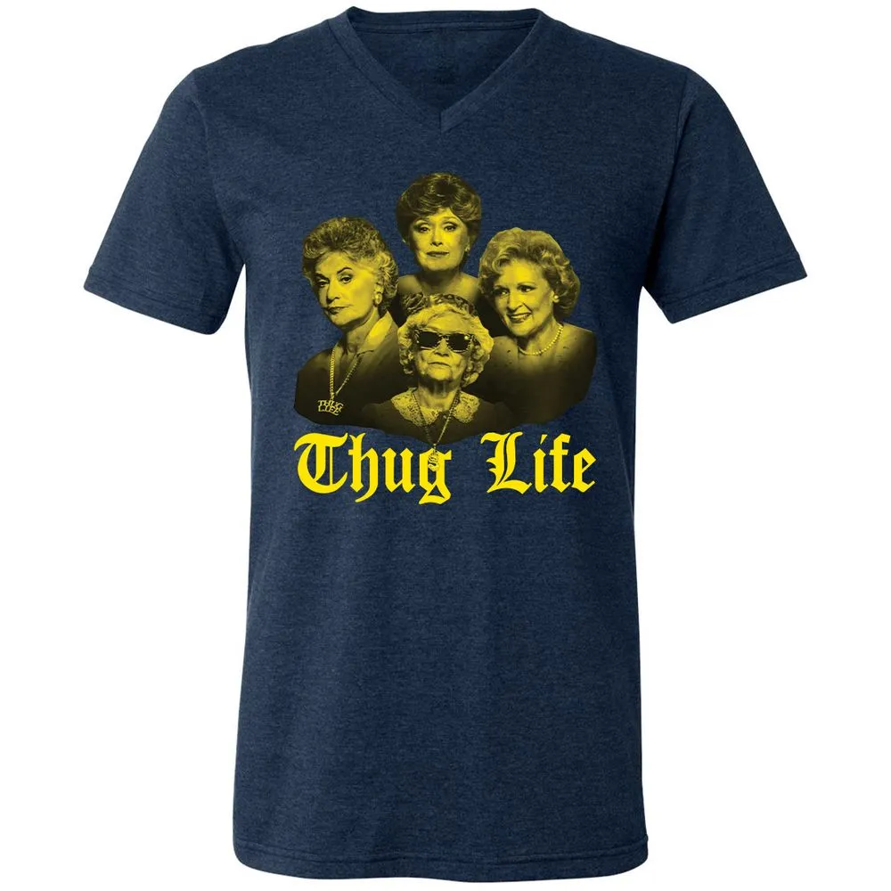 Unisex V-Neck T-Shirt - C59D8Y44 - Heather Navy - 15