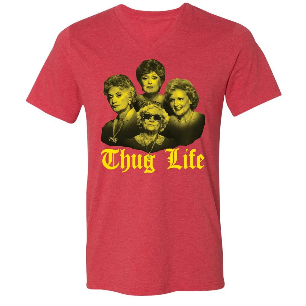 Unisex V-Neck T-Shirt - C59D8Y44 - Heather Red - 16