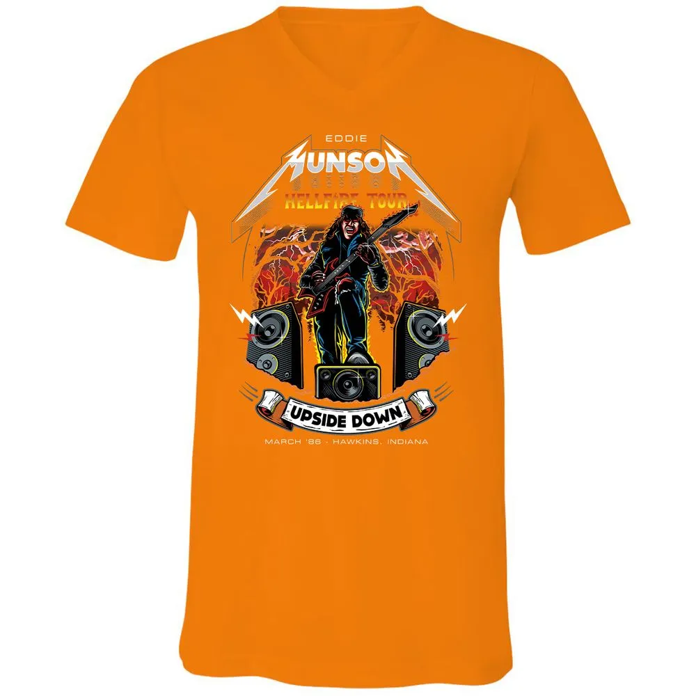 Unisex V-Neck T-Shirt - DTUK2314 - Orange - 11
