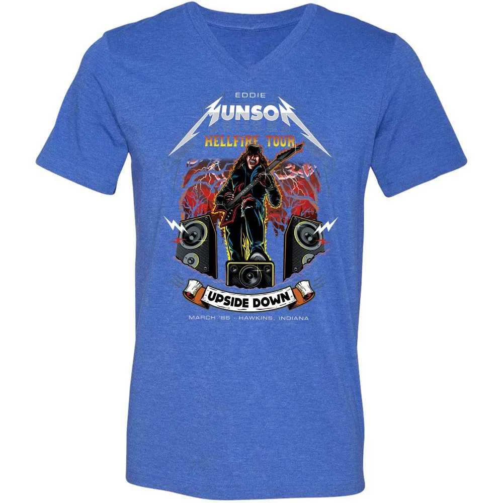 Unisex V-Neck T-Shirt - DTUK2314 - Heather True Royal - 14