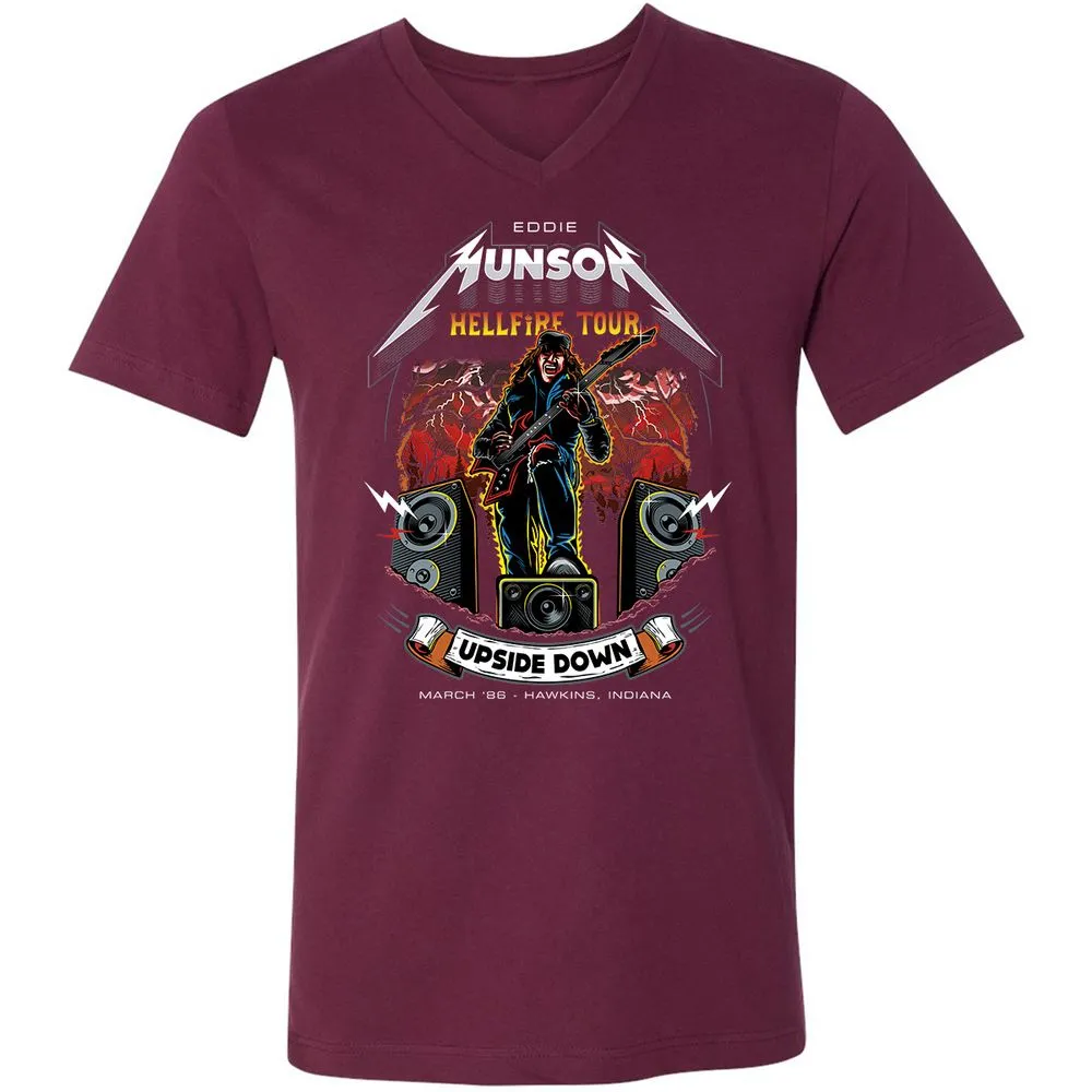 Unisex V-Neck T-Shirt - DTUK2314 - Maroon - 6