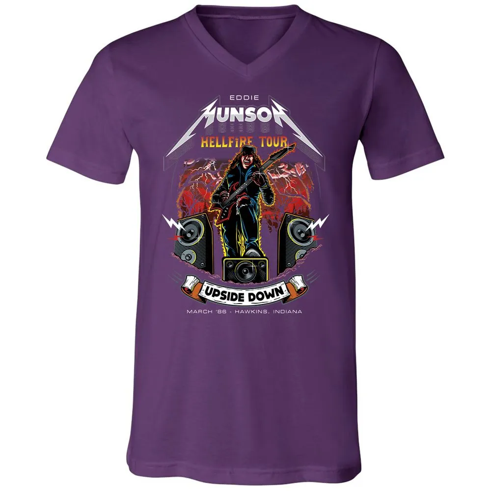 Unisex V-Neck T-Shirt - DTUK2314 - Team Purple - 9