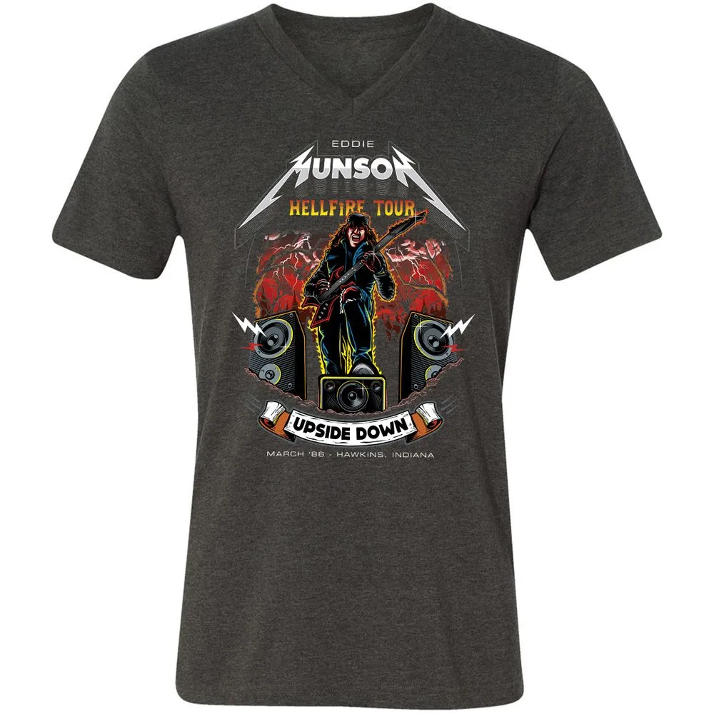 Unisex V-Neck T-Shirt - DTUK2314 - Dark Grey Heather - 8