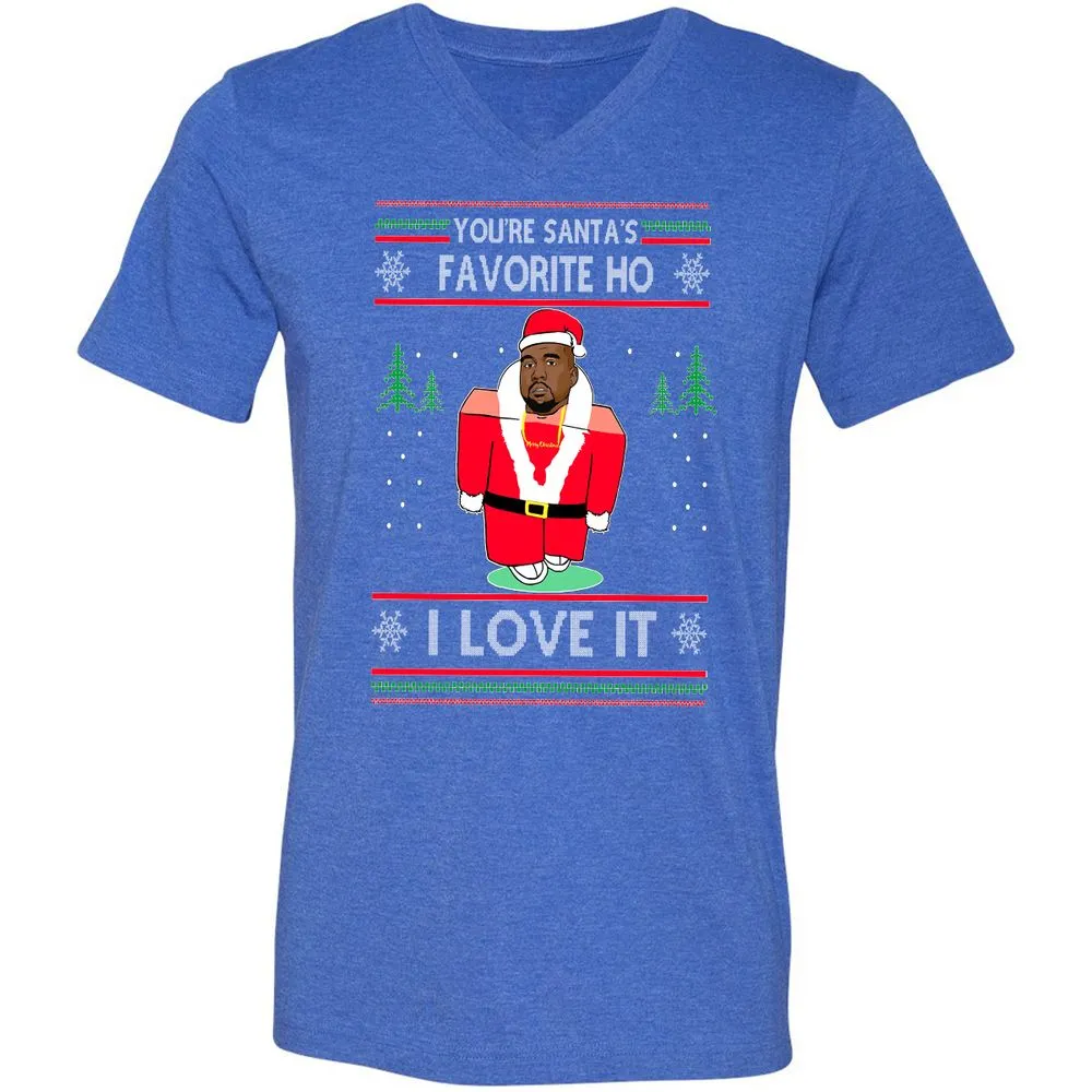 Unisex V-Neck T-Shirt - KAYDA7EP - Heather True Royal - 14