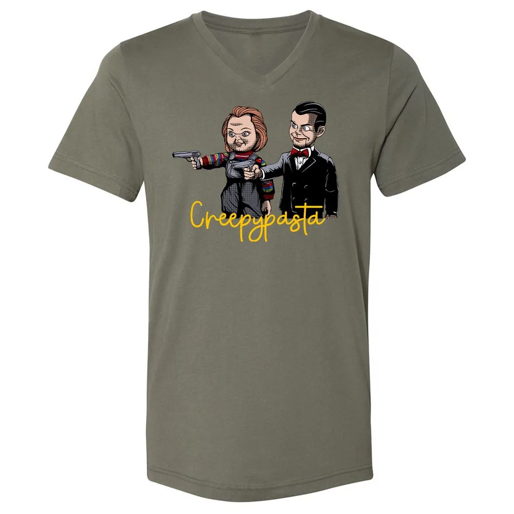 Unisex V-Neck T-Shirt - RMA5GQM2 - Military Green - 10