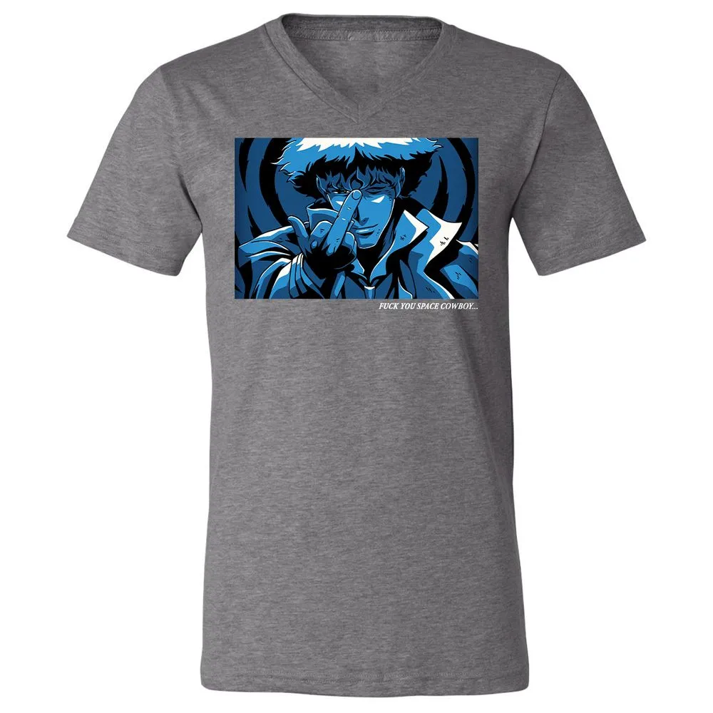 Unisex V-Neck T-Shirt - WTQ5LRAN - Deep Heather - 13
