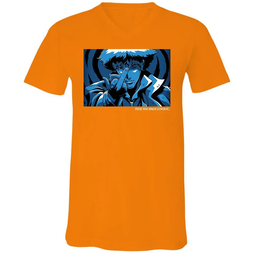 Unisex V-Neck T-Shirt - WTQ5LRAN - Orange - 11