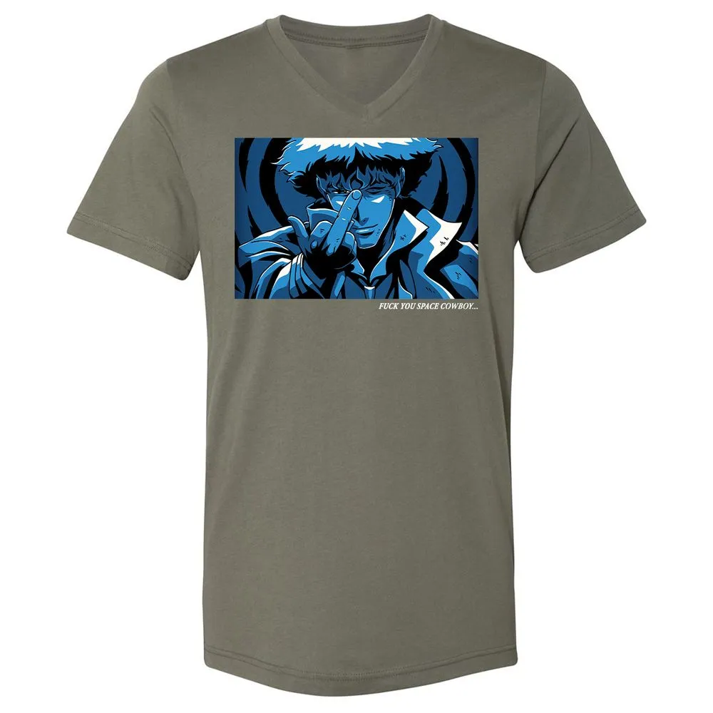 Unisex V-Neck T-Shirt - WTQ5LRAN - Military Green - 10