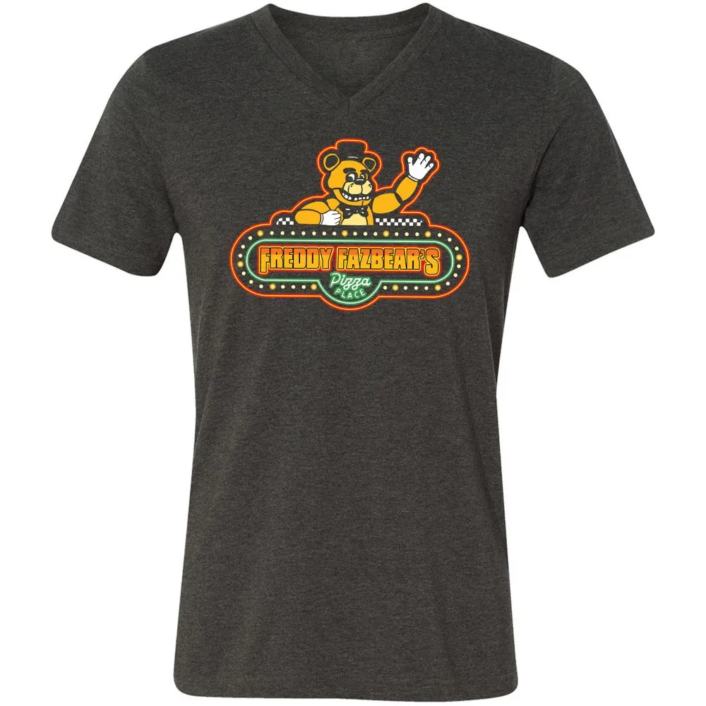 Unisex V-Neck T-Shirt - 1QRD4ADX - Dark Grey Heather - 8