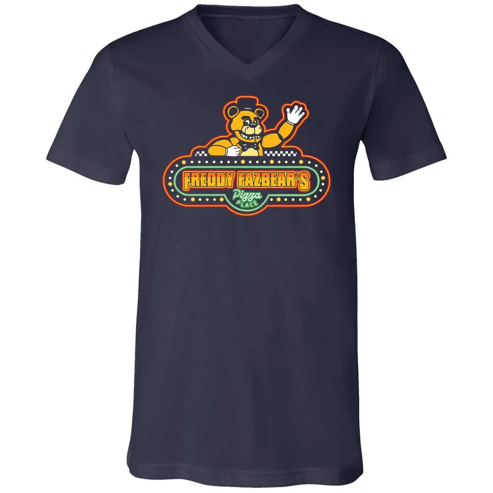 Unisex V-Neck T-Shirt - 1QRD4ADX - Navy - 2
