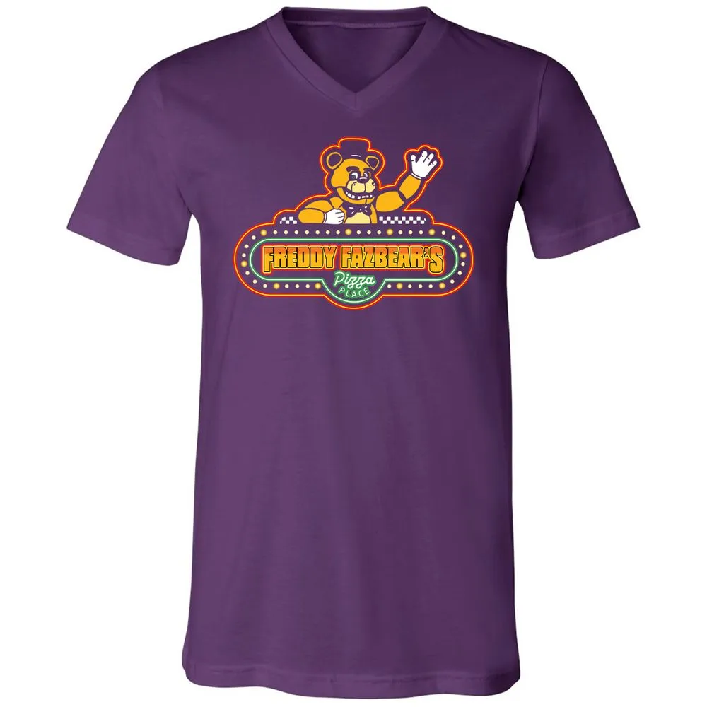 Unisex V-Neck T-Shirt - 1QRD4ADX - Team Purple - 9