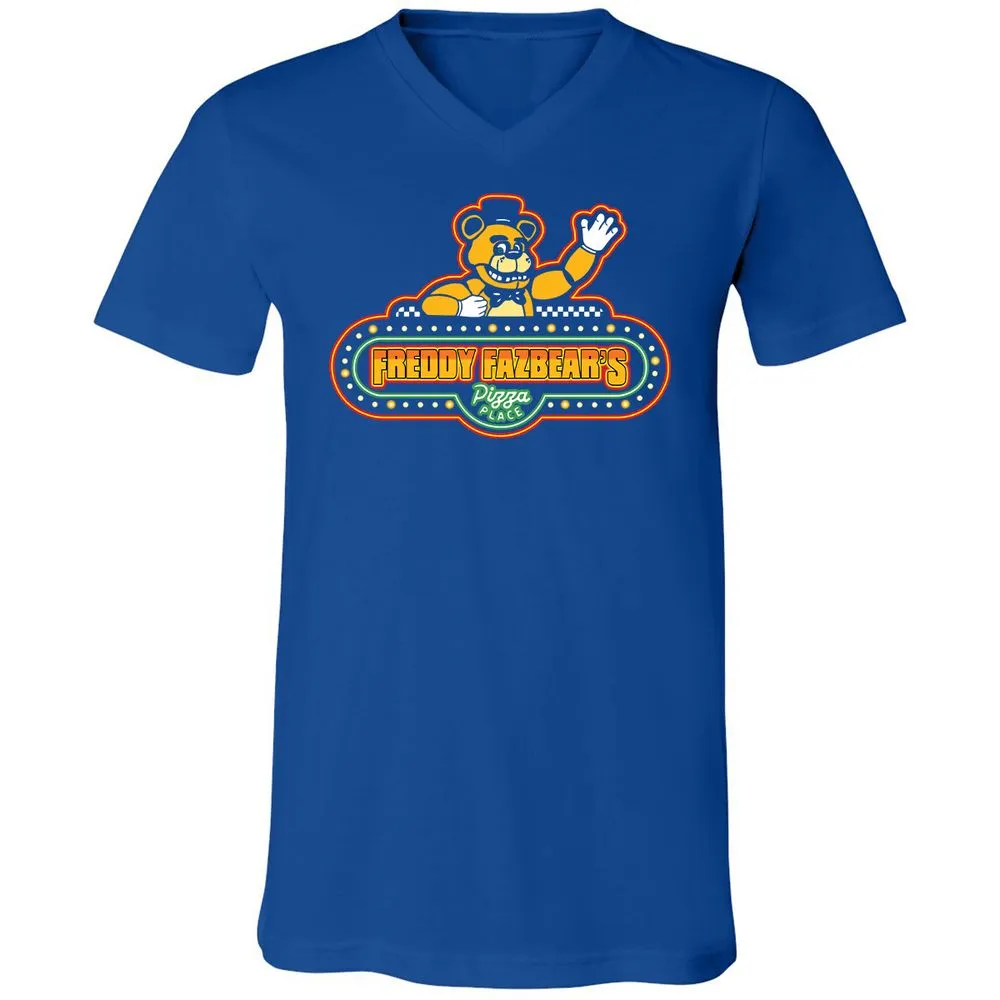Unisex V-Neck T-Shirt - 1QRD4ADX - True Royal - 4