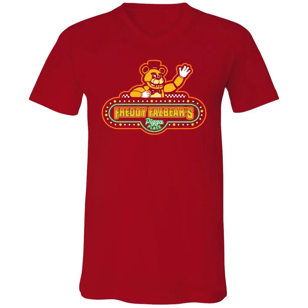 Unisex V-Neck T-Shirt - 1QRD4ADX - Red - 3