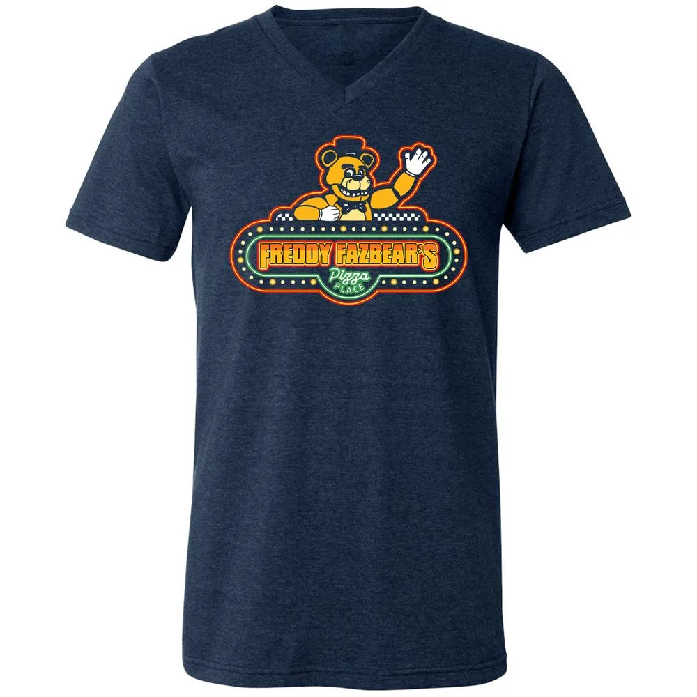 Unisex V-Neck T-Shirt - 1QRD4ADX - Heather Navy - 15