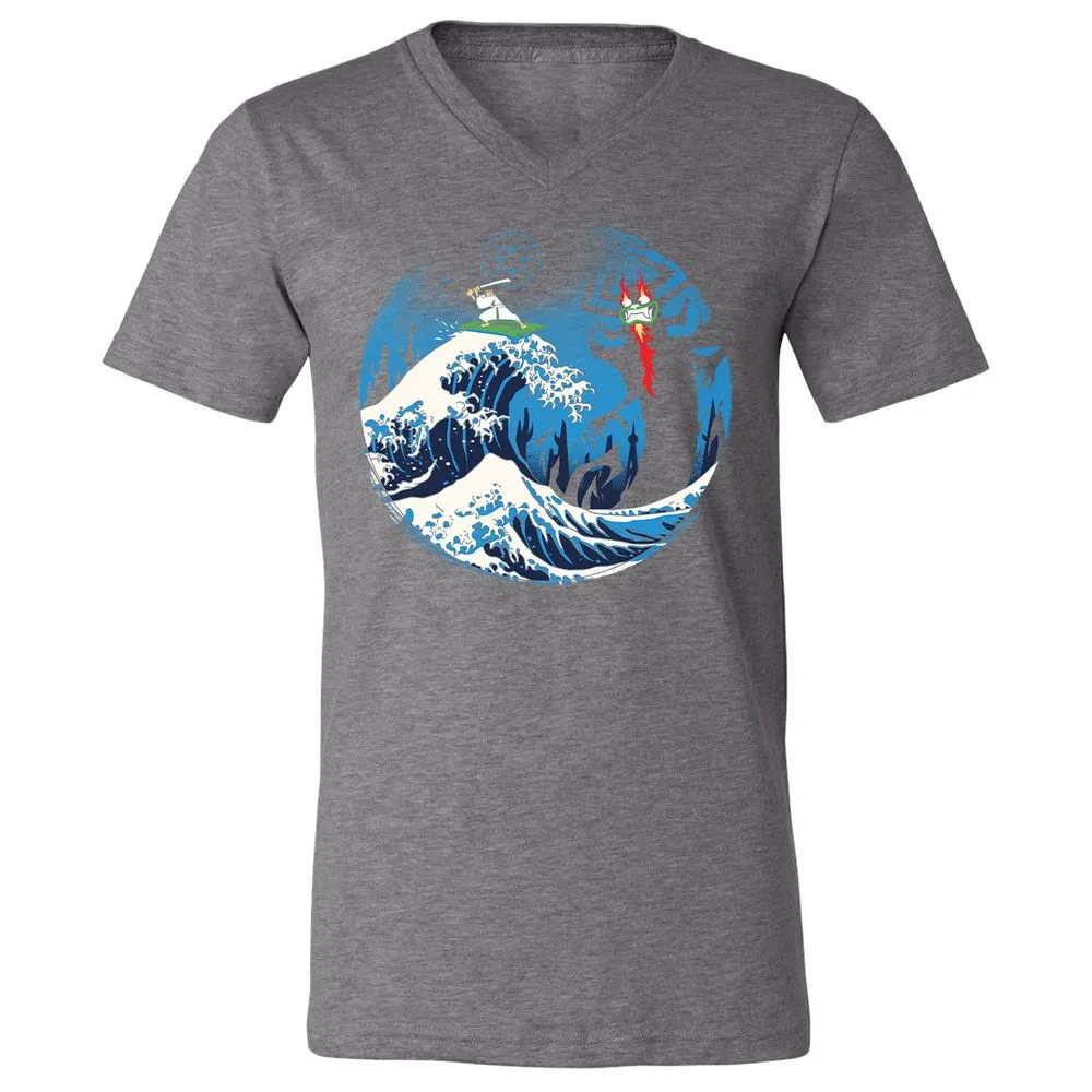 Unisex V-Neck T-Shirt - 4GNP7PWM - Deep Heather - 13