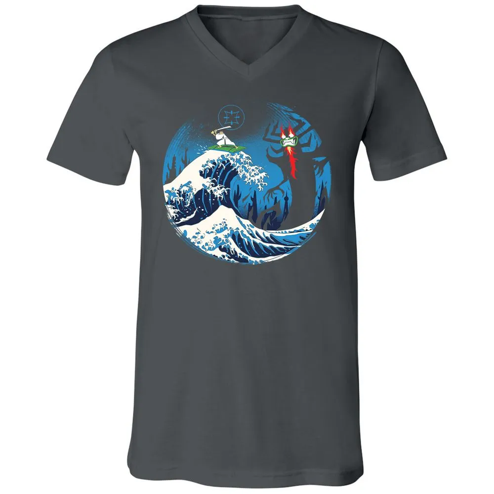 Unisex V-Neck T-Shirt - 4GNP7PWM - Asphalt - 12