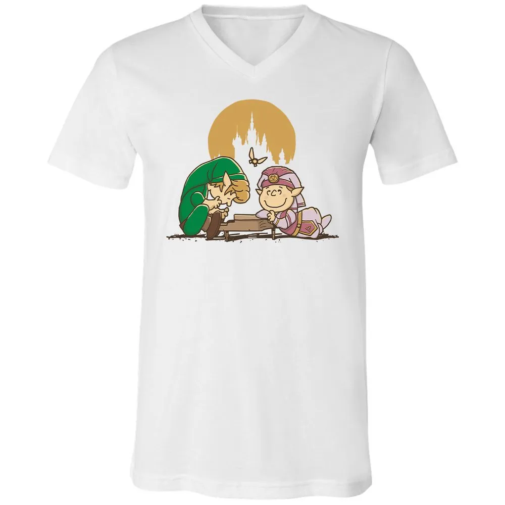 Unisex V-Neck T-Shirt - H357B76V - White - 5