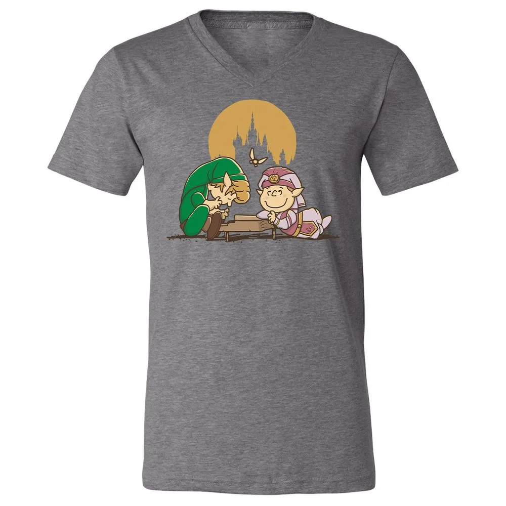 Unisex V-Neck T-Shirt - H357B76V - Deep Heather - 13