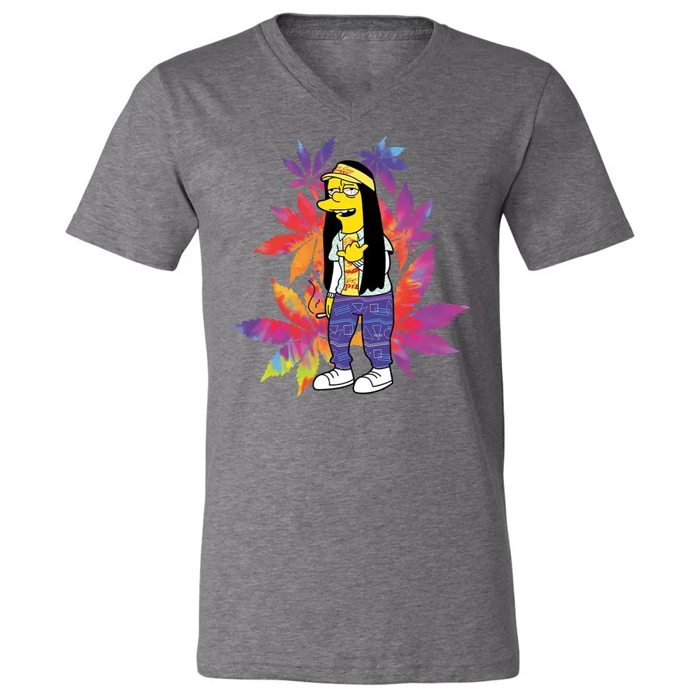 Unisex V-Neck T-Shirt - Z6S3TX8D - Deep Heather - 13