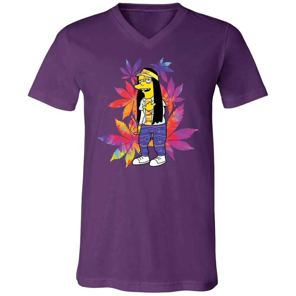 Unisex V-Neck T-Shirt - Z6S3TX8D - Team Purple - 9