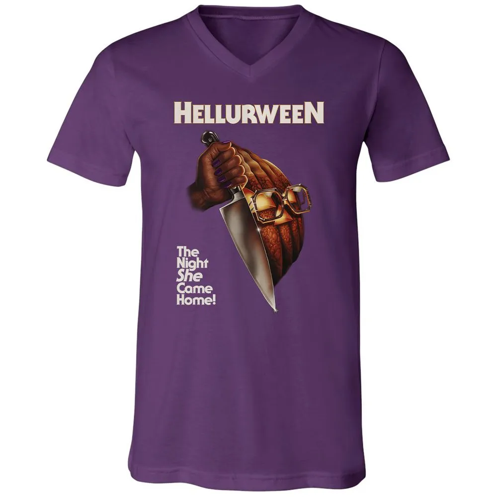Unisex V-Neck T-Shirt - DZZT4R4M - Team Purple - 9