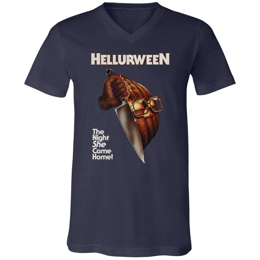 Unisex V-Neck T-Shirt - DZZT4R4M - Navy - 2