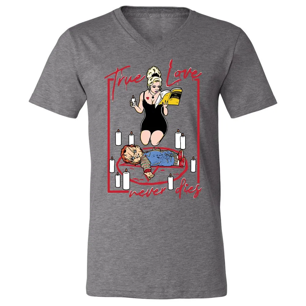 Unisex V-Neck T-Shirt - 2KHUJW56 - Deep Heather - 13