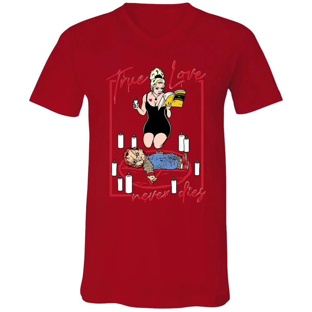 Unisex V-Neck T-Shirt - 2KHUJW56 - Red - 3