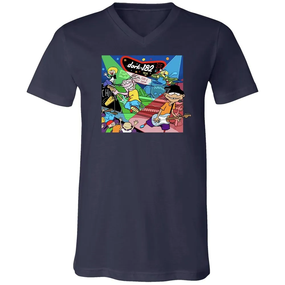 Unisex V-Neck T-Shirt - C5D5STCT - Navy - 2