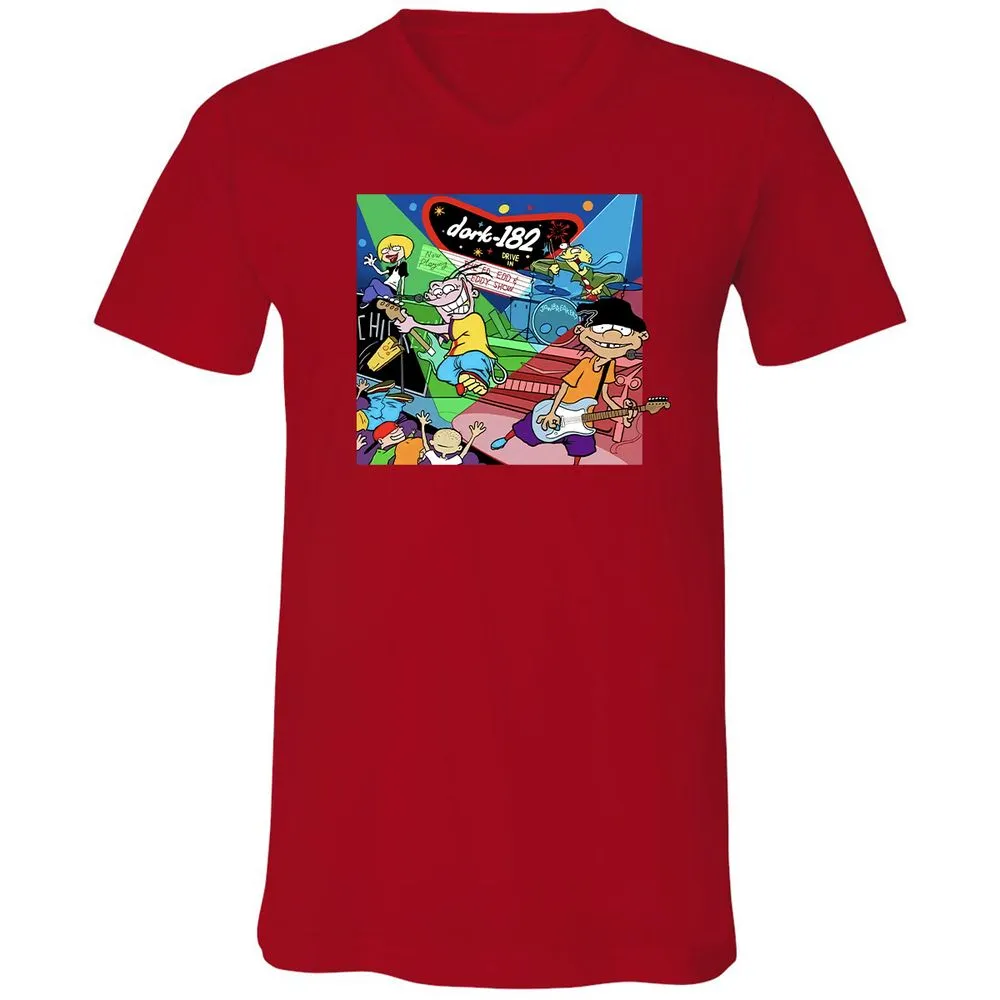 Unisex V-Neck T-Shirt - C5D5STCT - Red - 3