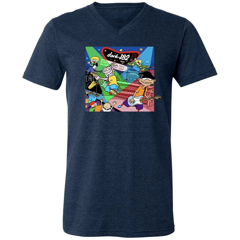 Unisex V-Neck T-Shirt - C5D5STCT - Heather Navy - 15