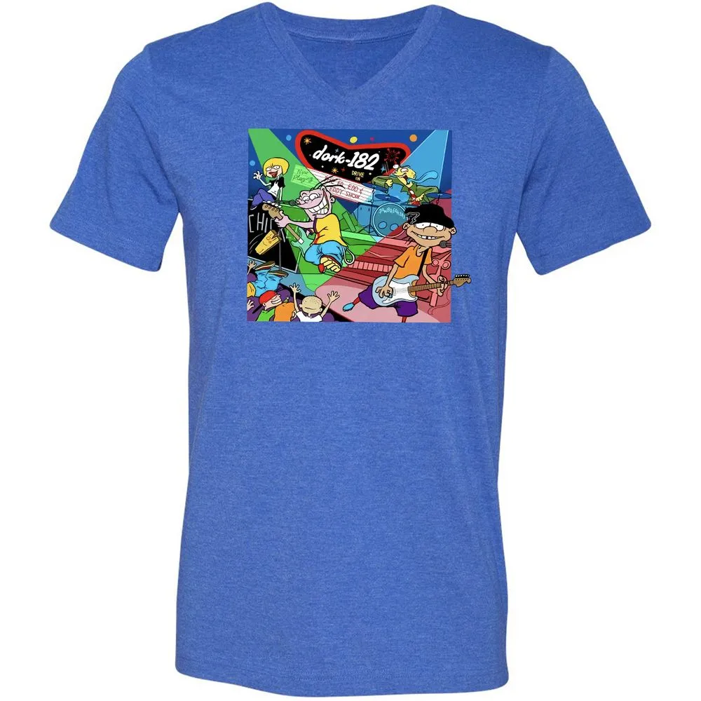 Unisex V-Neck T-Shirt - C5D5STCT - Heather True Royal - 14