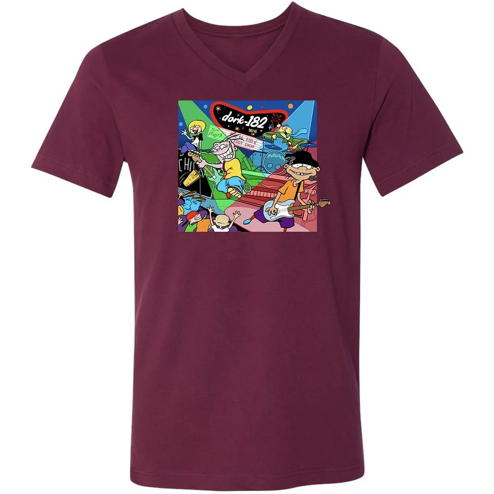 Unisex V-Neck T-Shirt - C5D5STCT - Maroon - 6