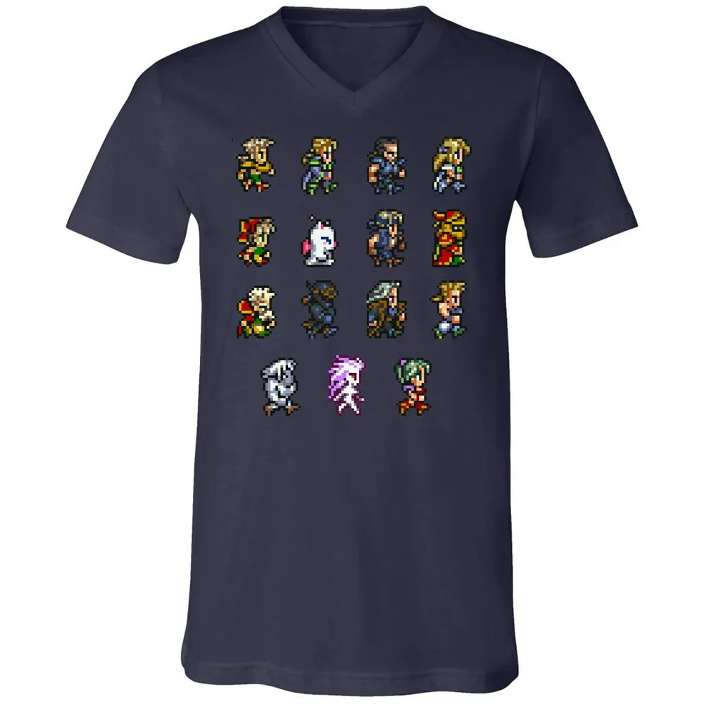 Unisex V-Neck T-Shirt - GWHGG4S7 - Navy - 2