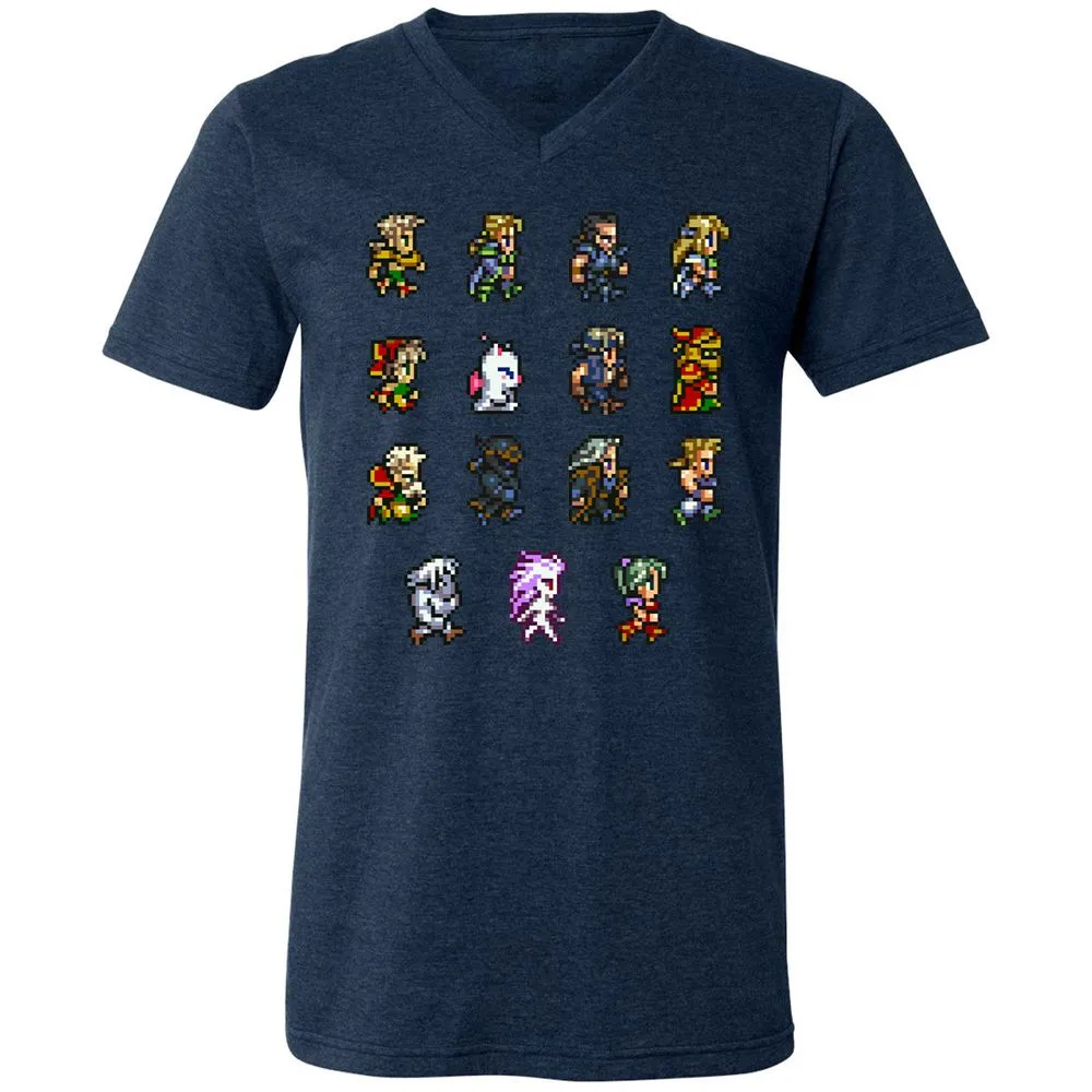 Unisex V-Neck T-Shirt - GWHGG4S7 - Heather Navy - 15