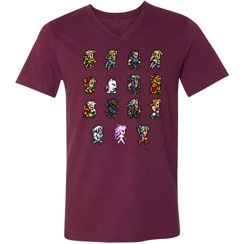 Unisex V-Neck T-Shirt - GWHGG4S7 - Maroon - 6