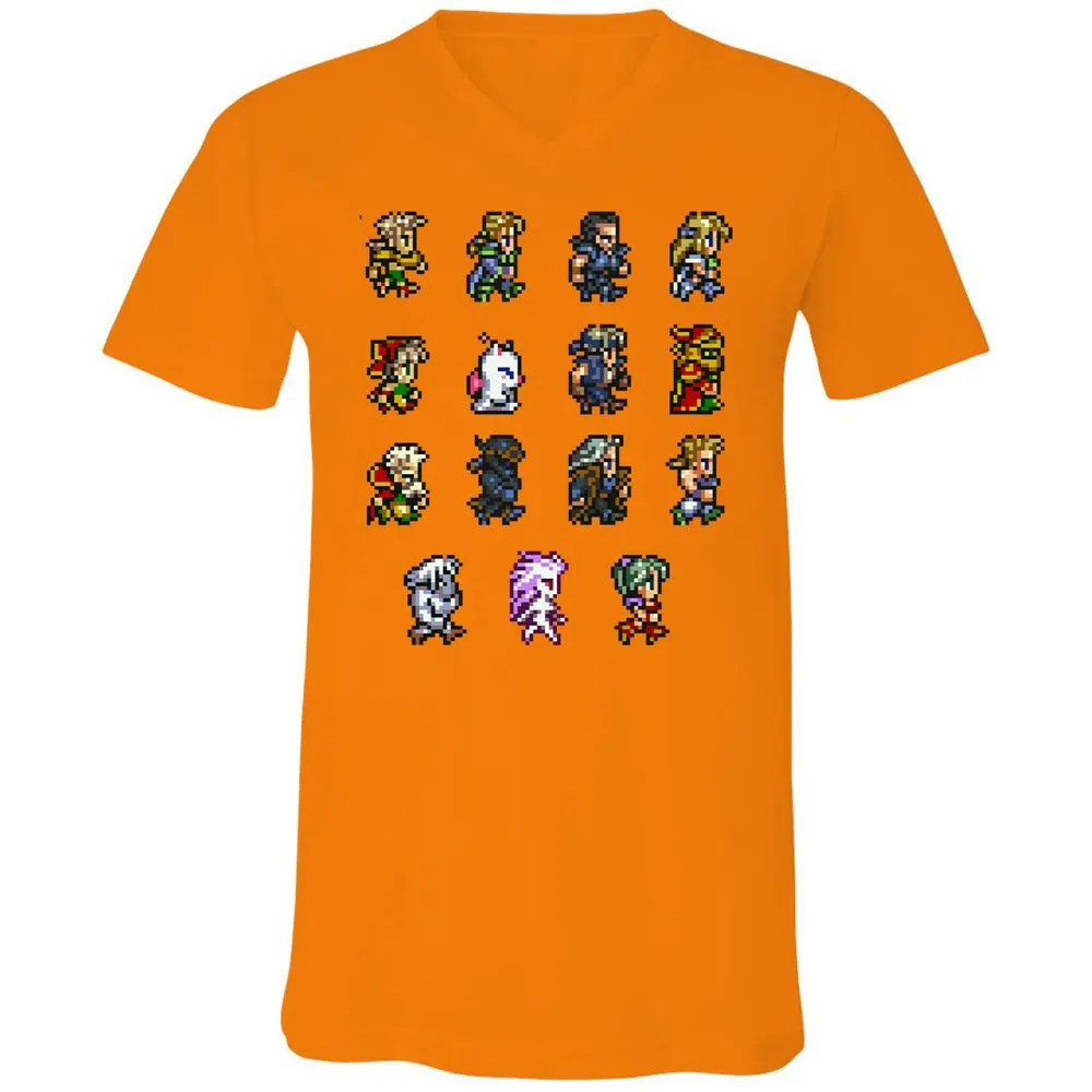 Unisex V-Neck T-Shirt - GWHGG4S7 - Orange - 11