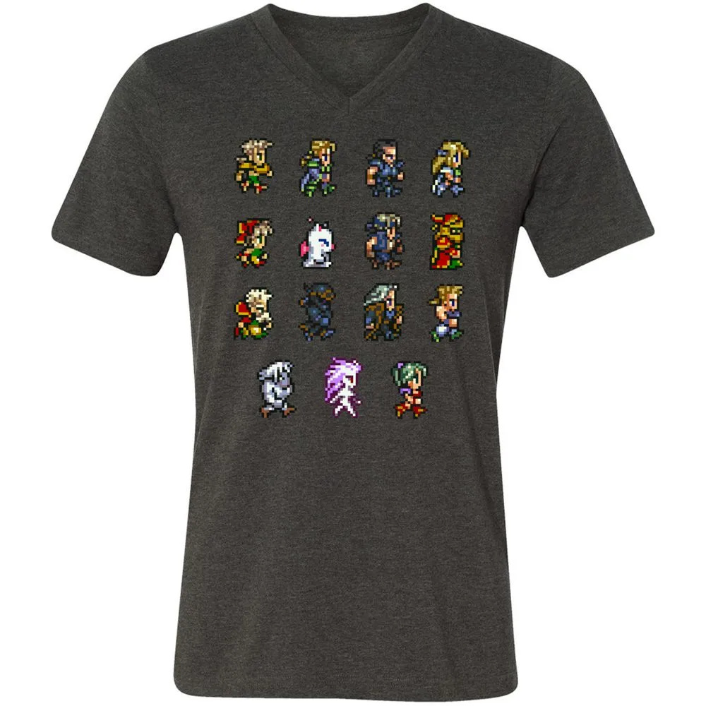 Unisex V-Neck T-Shirt - GWHGG4S7 - Dark Grey Heather - 8