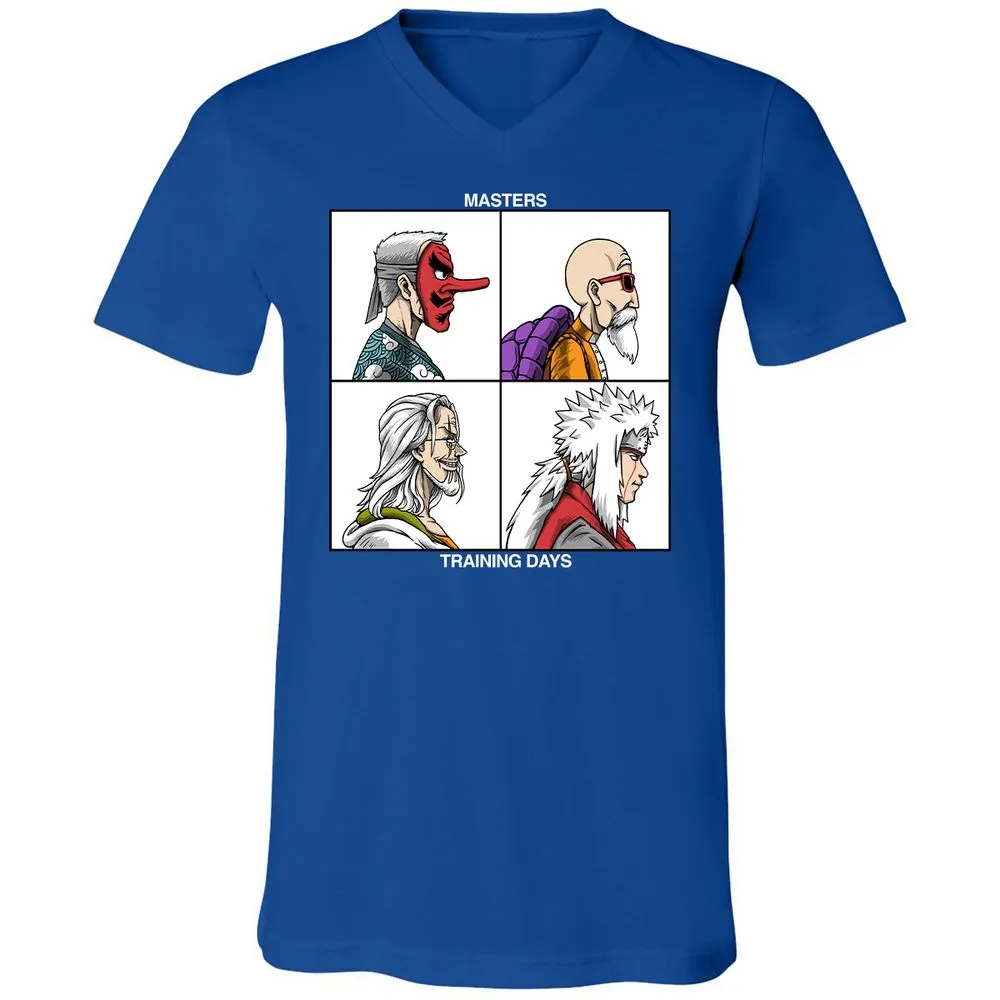Unisex V-Neck T-Shirt - QCP7ZN2H - True Royal - 4