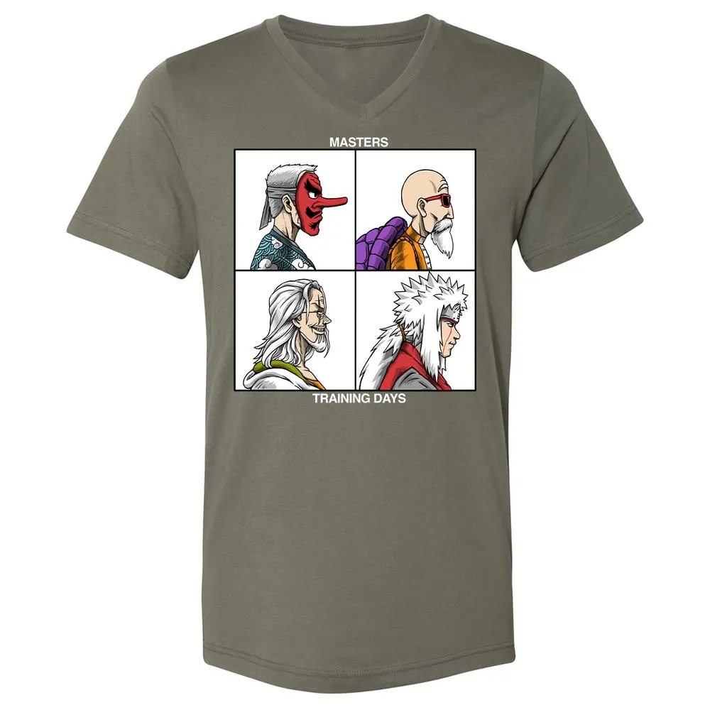 Unisex V-Neck T-Shirt - QCP7ZN2H - Military Green - 10